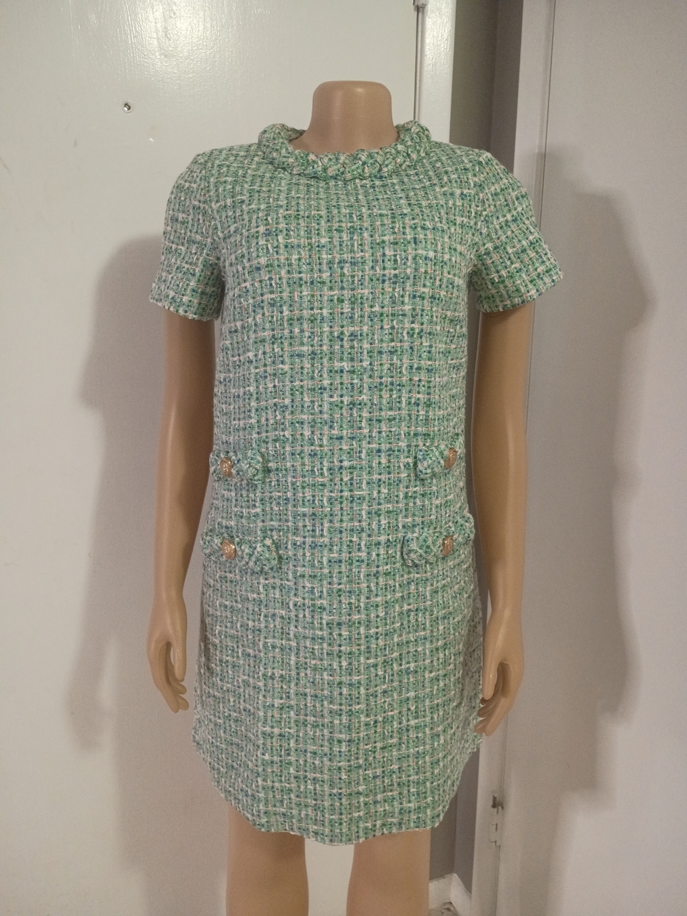 Tuckernuck Mint Tweed Mini Shift Dress - Picture 2 of 12